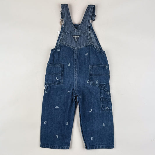 OshKosh Overalls with Embroidered American Footballs