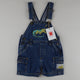 Vintage Denim Shortalls with Embroidery
