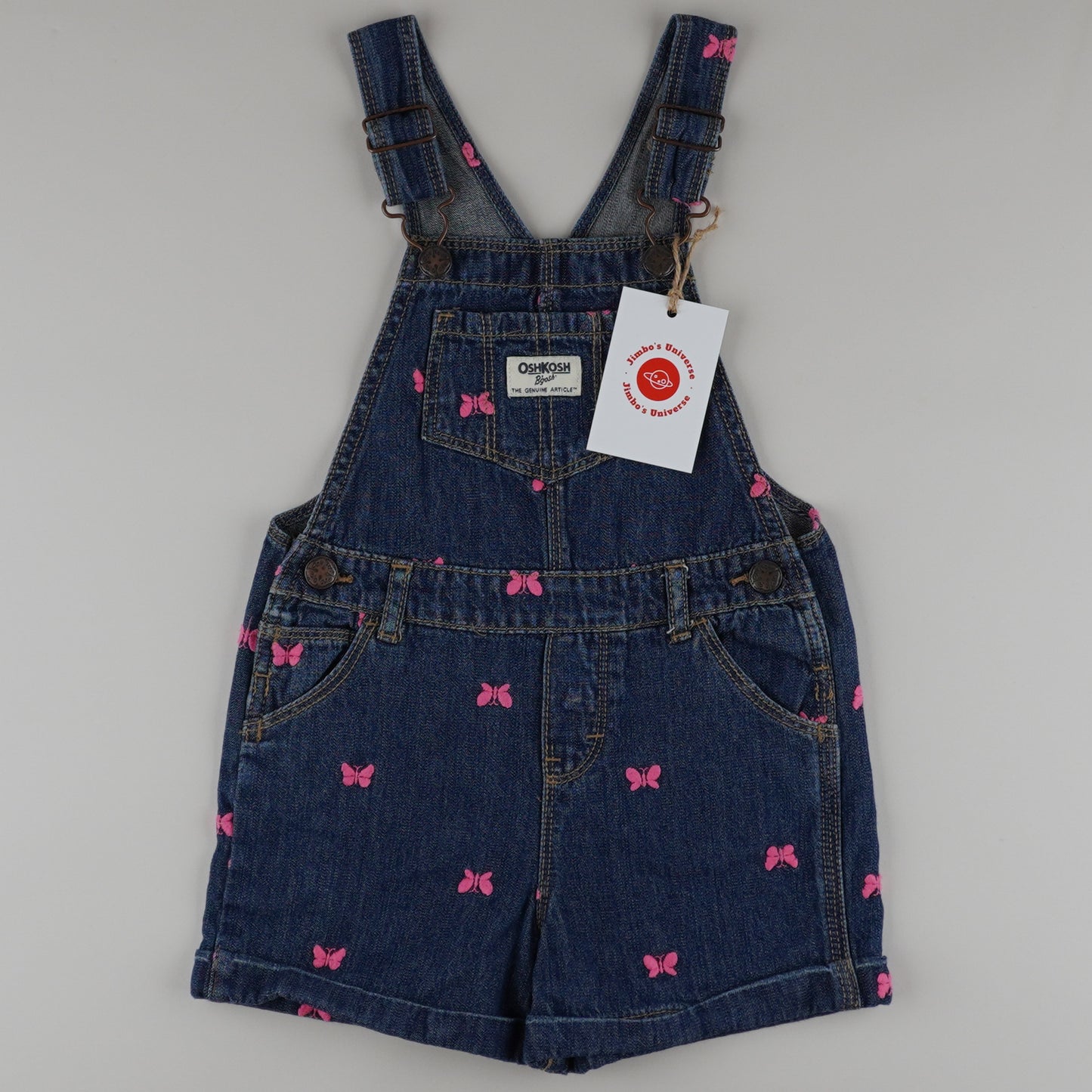 OshKosh Shortalls with Embroidered Butterflies