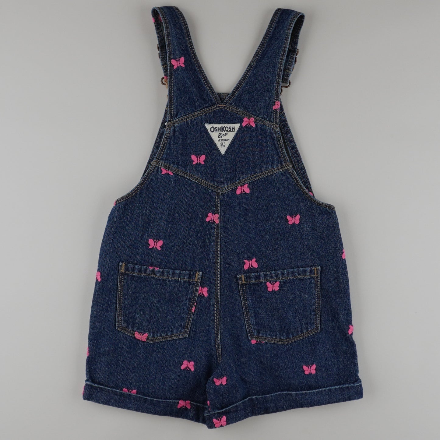OshKosh Shortalls with Embroidered Butterflies