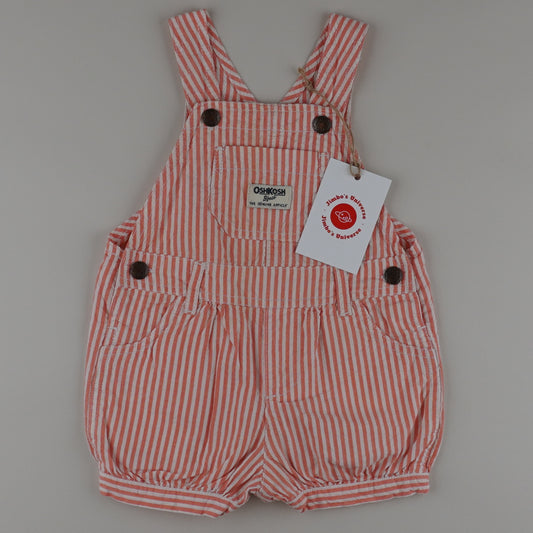 Pink OshKosh Hickory Stripe Shortalls