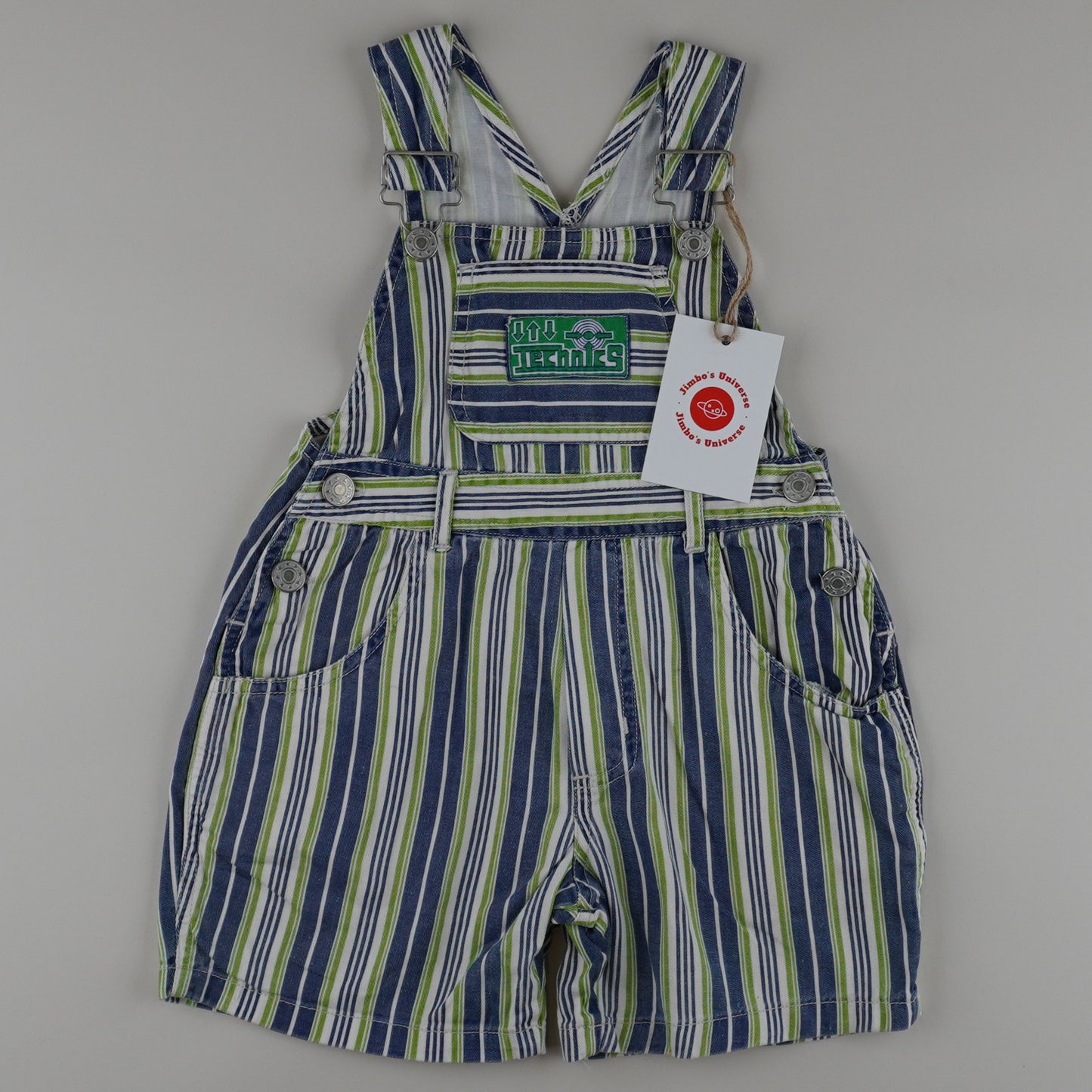 Vintage Striped Shortalls