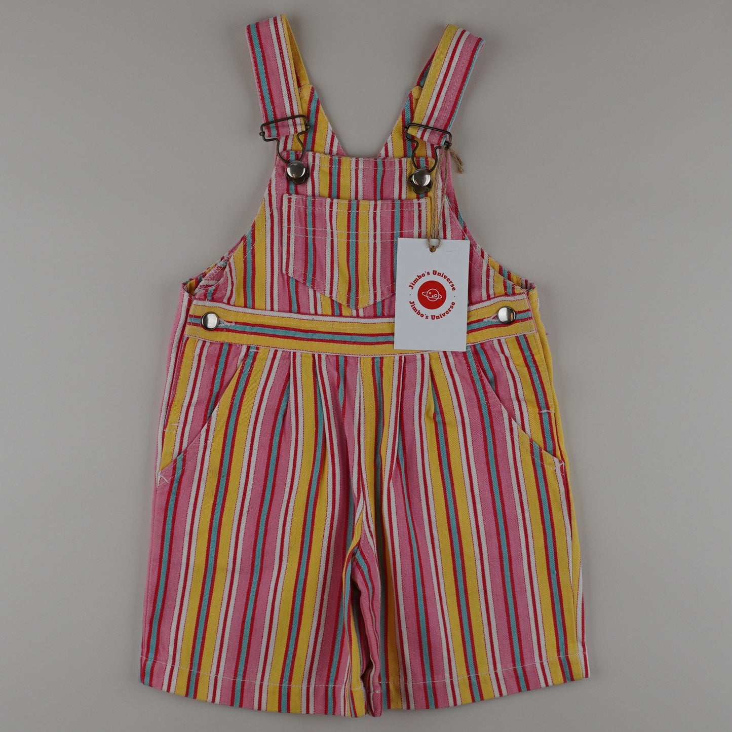 Vintage Striped Shortalls