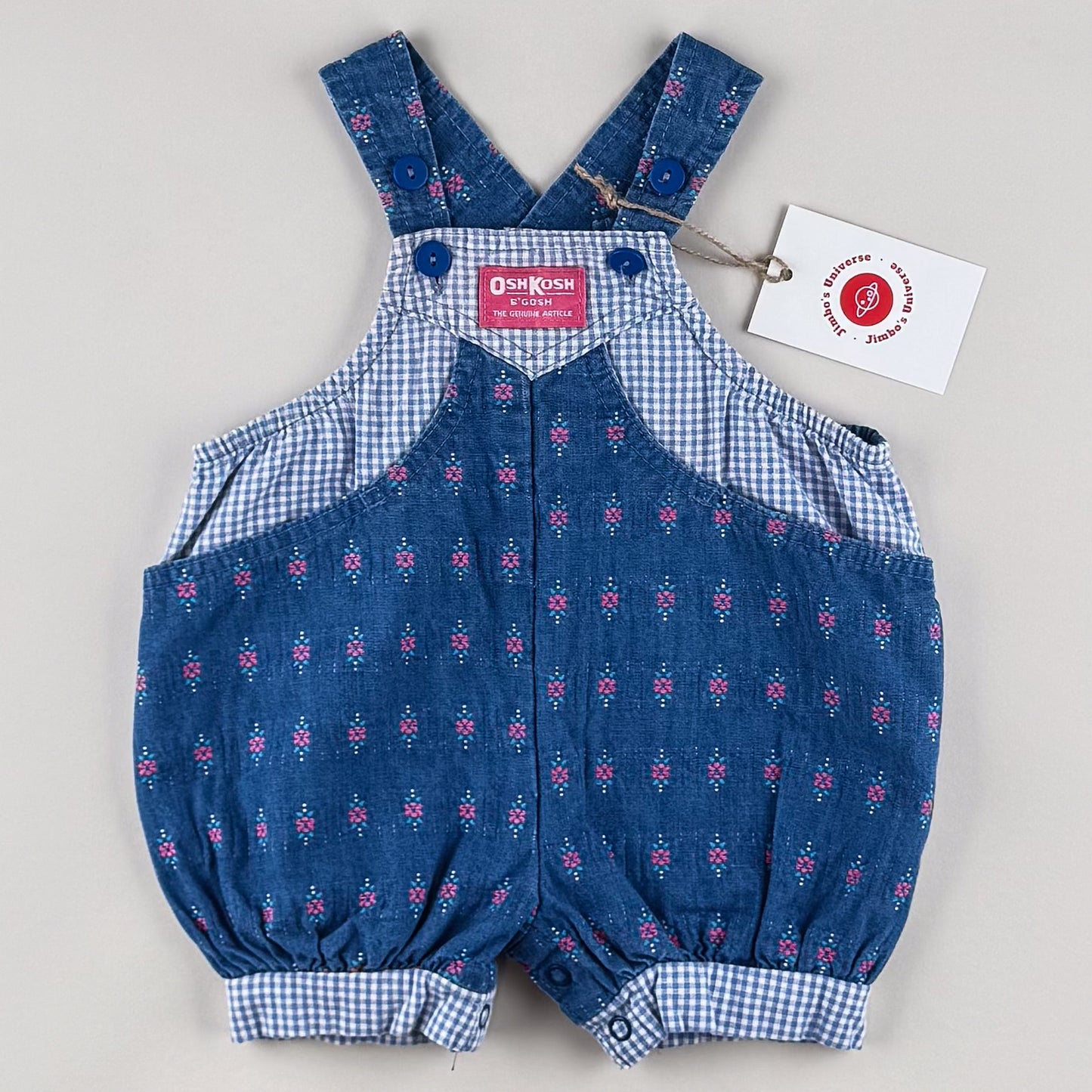 Vintage OshKosh Shortalls with Embroidery
