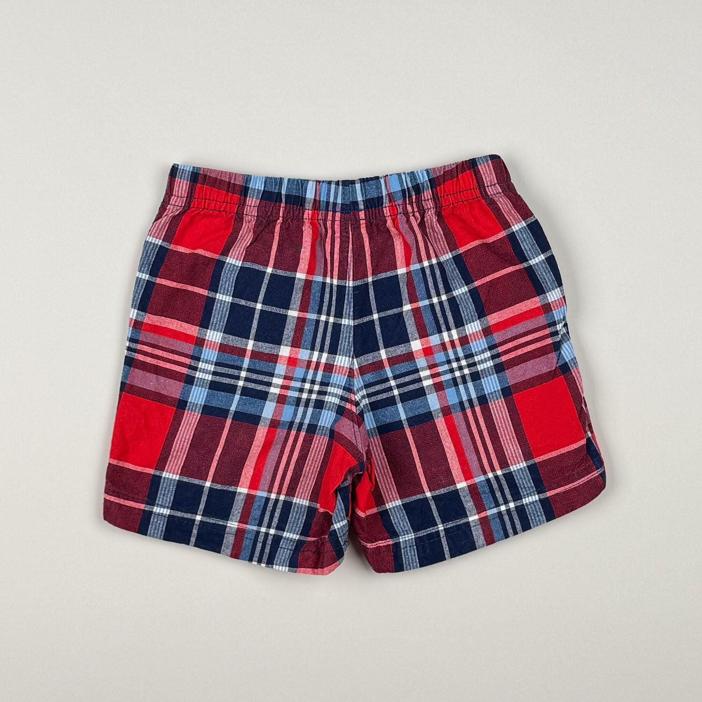 Short in blue, red and white