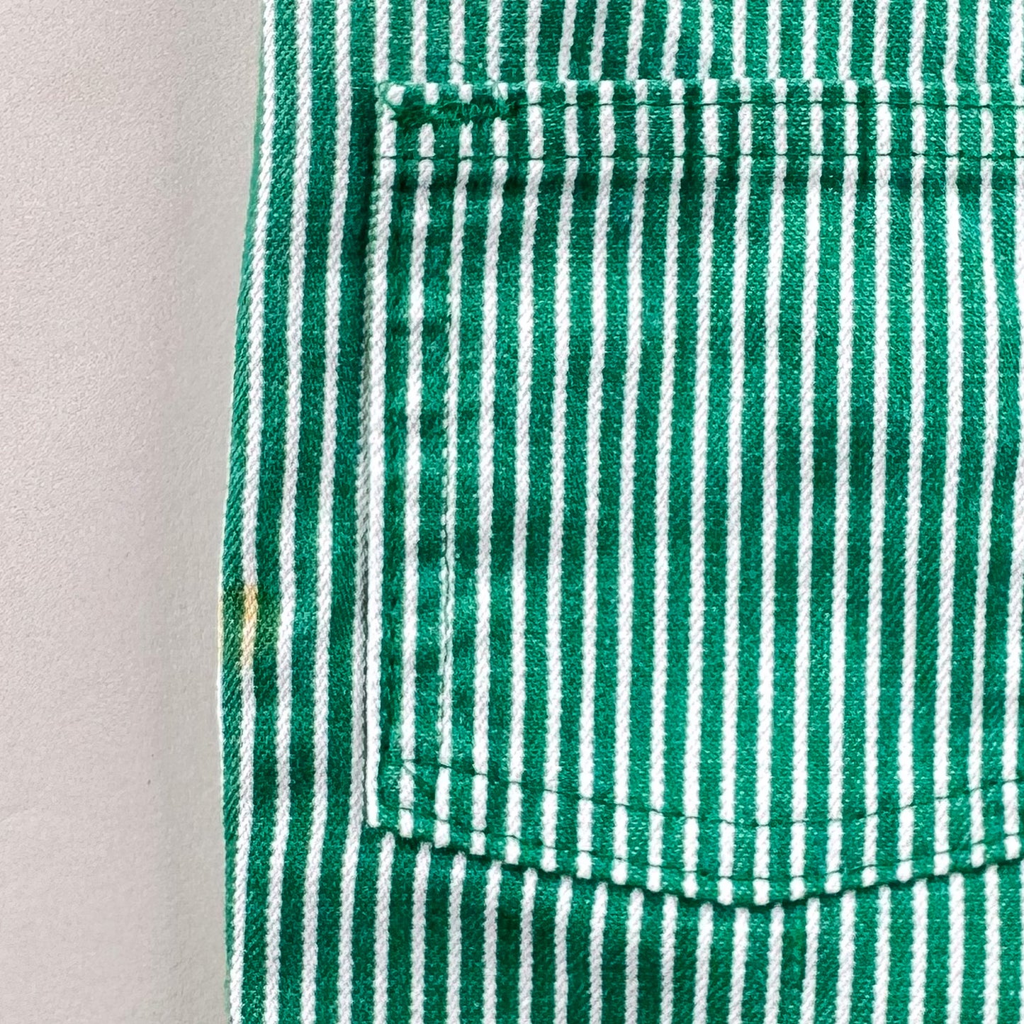 Green Vintage OshKosh Hickory Stripe Overalls
