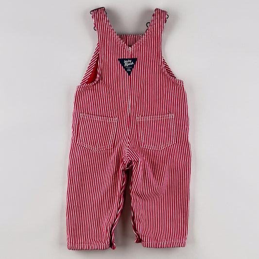 Red OshKosh Hickory Stripe Overalls