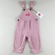 Pink Vintage OshKosh Hickory Stripe Overalls
