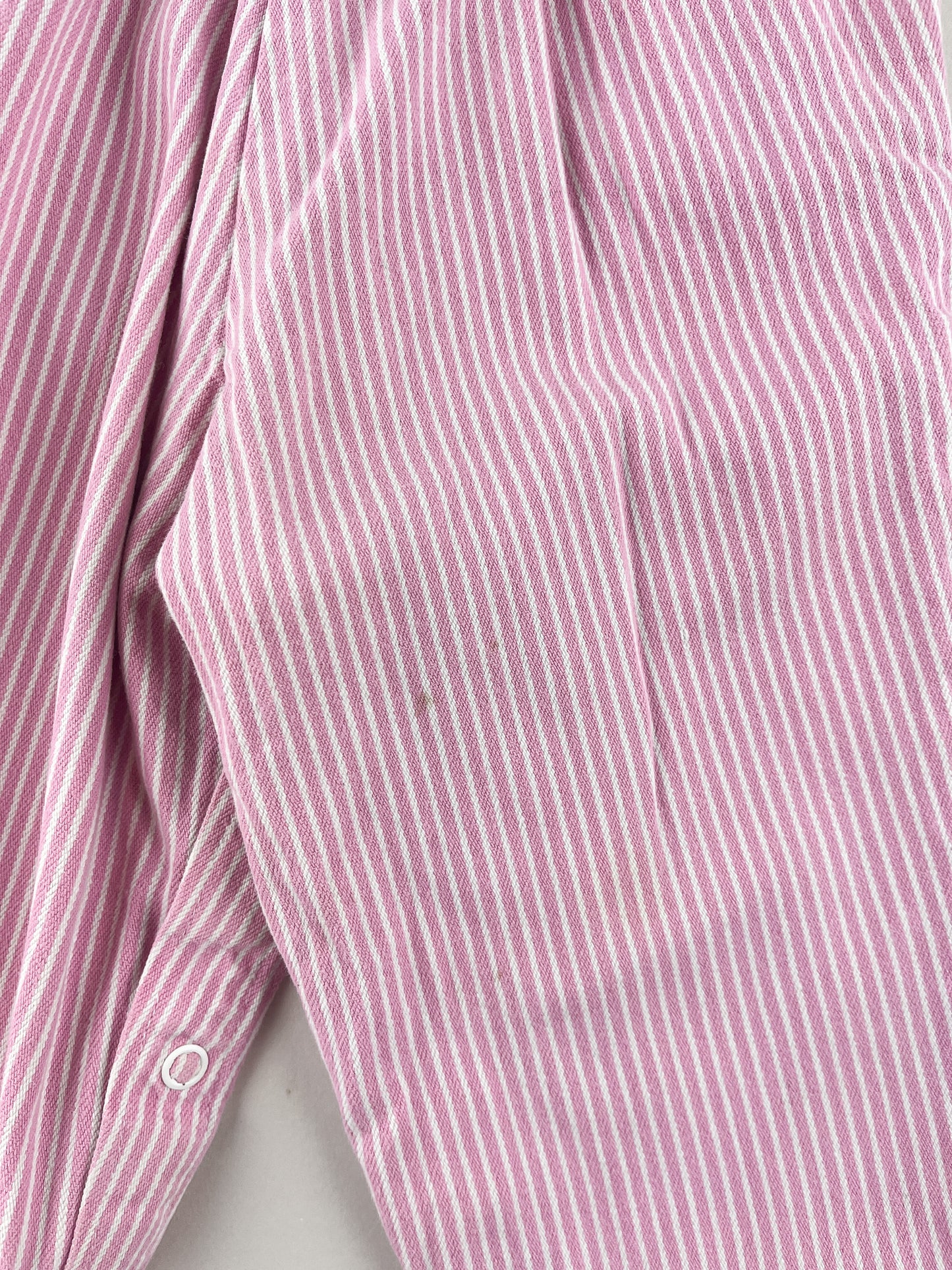 Pink Vintage OshKosh Hickory Stripe Overalls