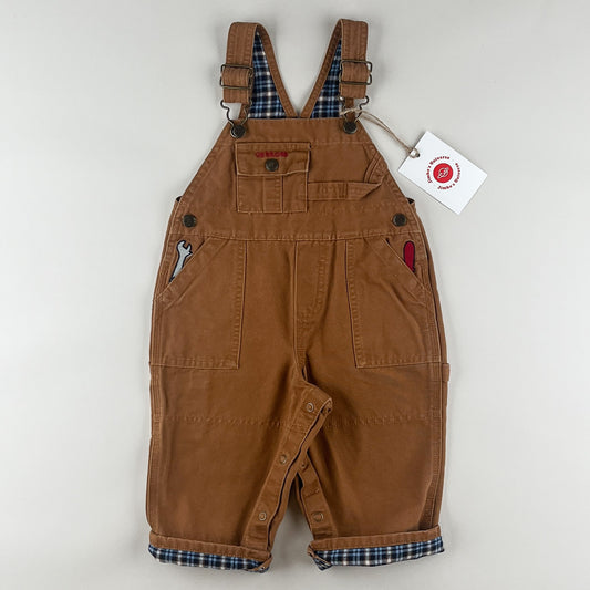 Vintage OshKosh Overalls with Embroidered Tools