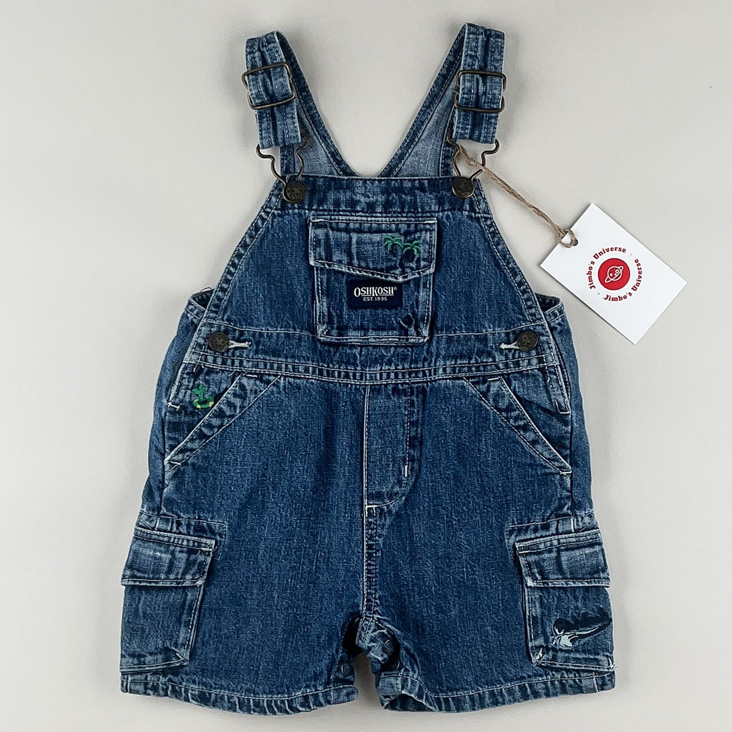 Vintage OshKosh Shortalls with Embroidery