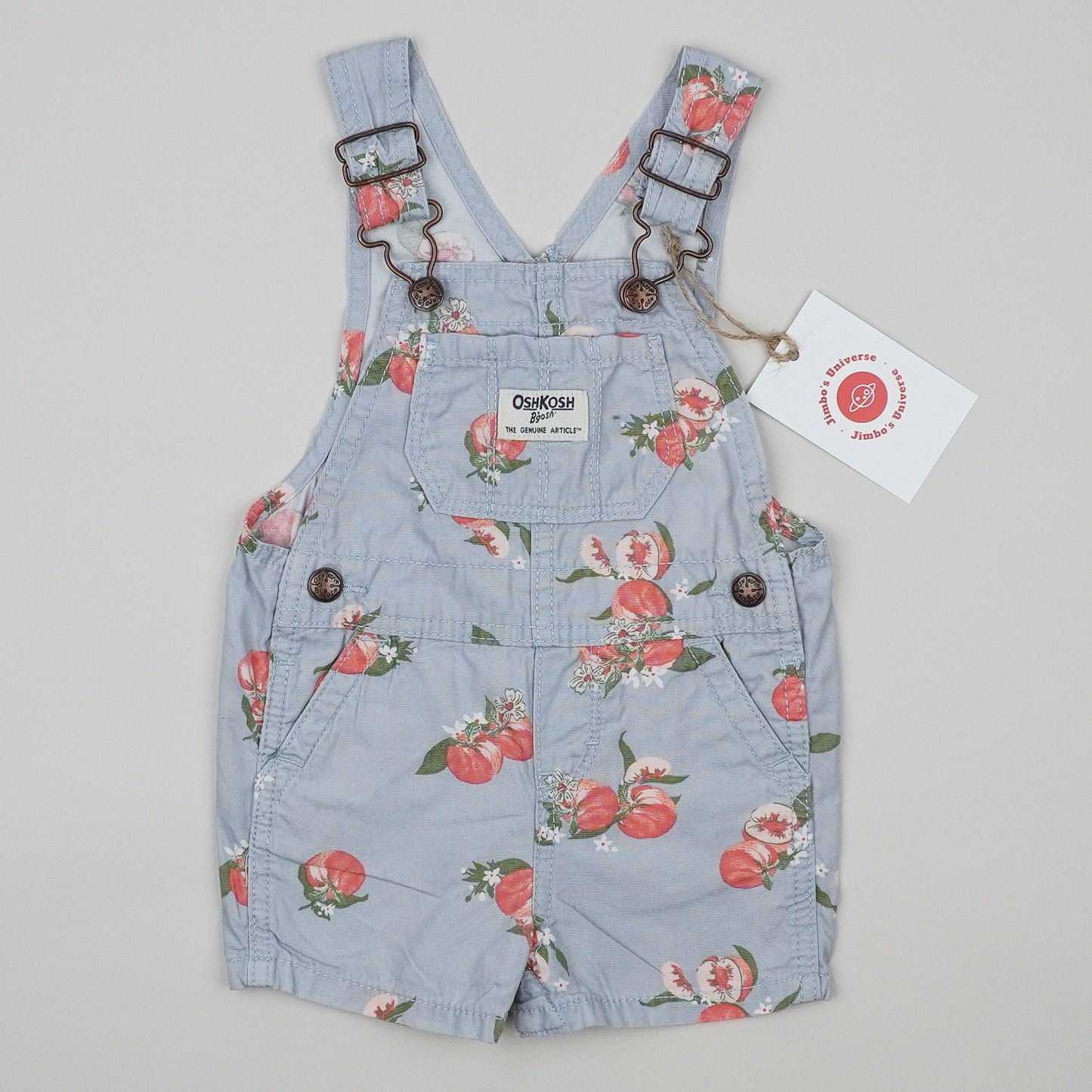 OshKosh Shortalls with Peaches