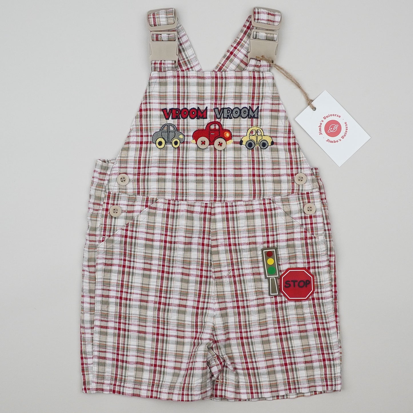 Vintage Shortalls with Embroidery and Patches