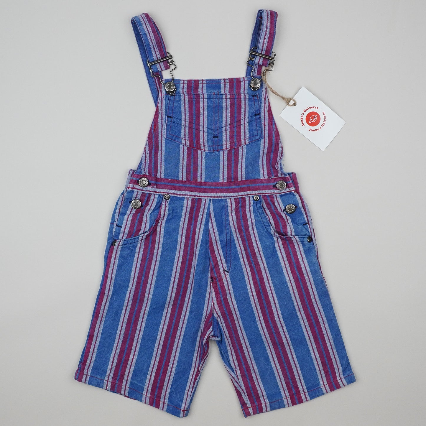 Vintage Striped Shortalls
