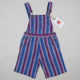 Vintage Striped Shortalls