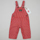 Vintage Red OshKosh Hickory Stripe Overalls