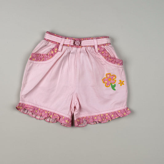 Short in pink and orange