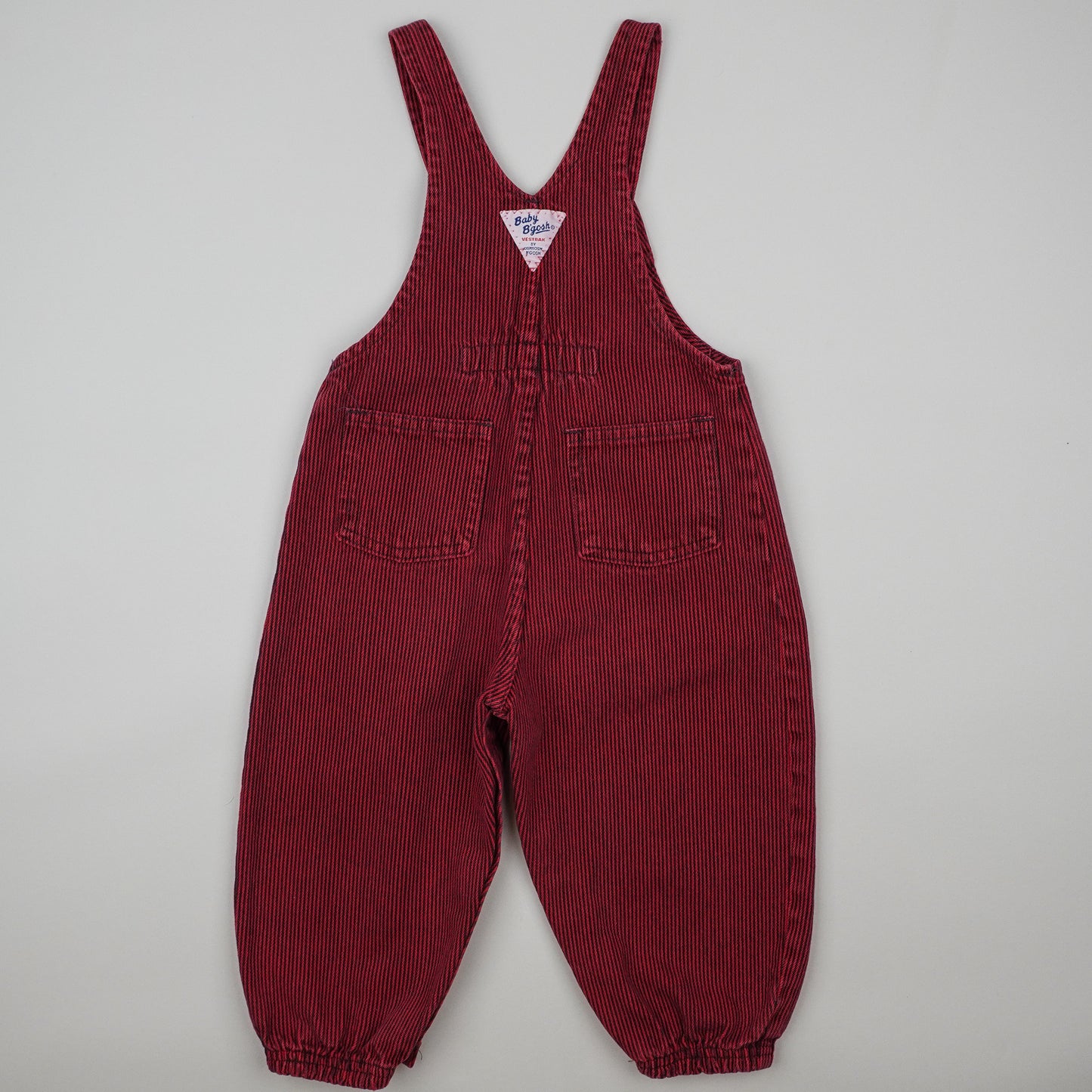 Vintage Red OshKosh Hickory Stripe Overalls