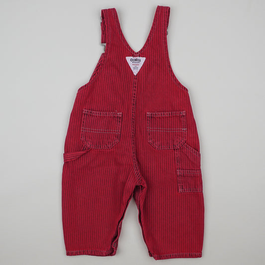 Red OshKosh Hickory Stripe Overalls