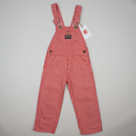 Vintage Red OshKosh Hickory Stripe Overalls