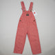Vintage Red OshKosh Hickory Stripe Overalls
