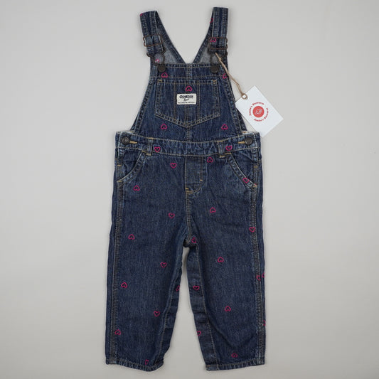 OshKosh Overalls with Embroidered Hearts