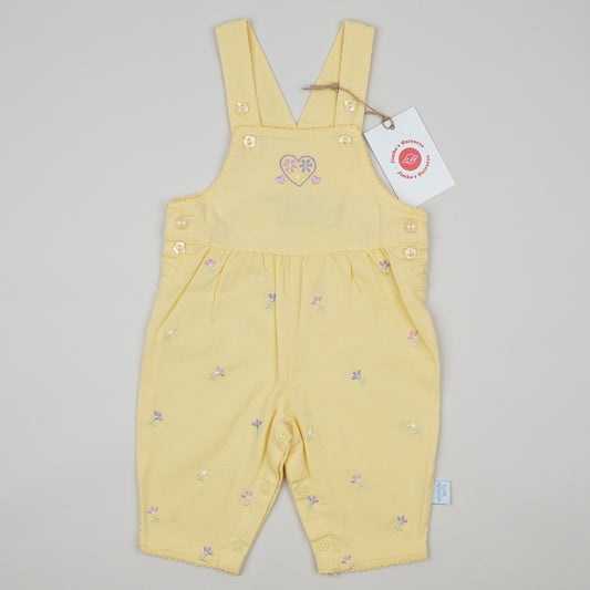 Vintage Overalls with Embroidered Flowers