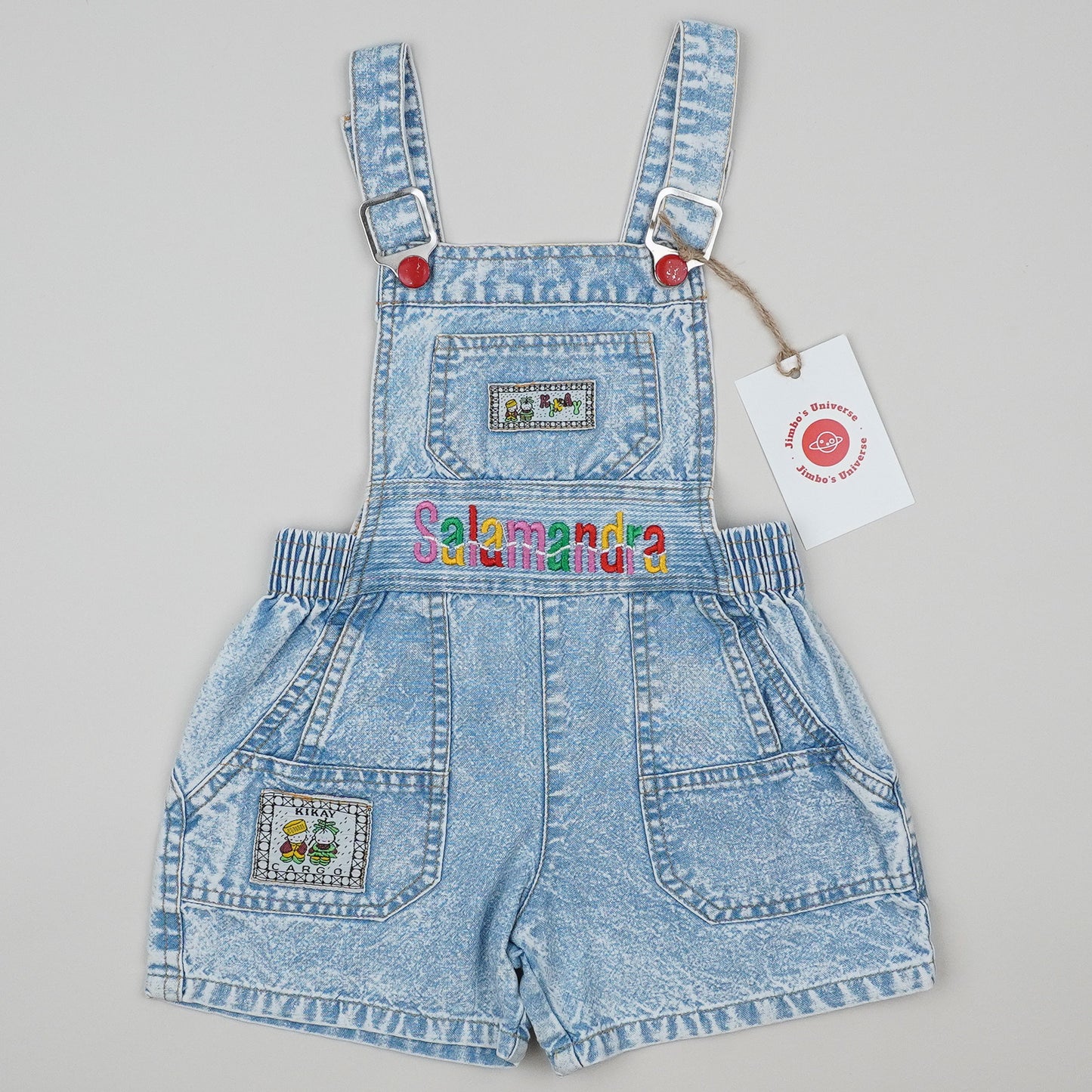 Vintage Shortalls with Embroidery and Patches