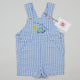 Vintage Checkered Shortalls with Embroidery