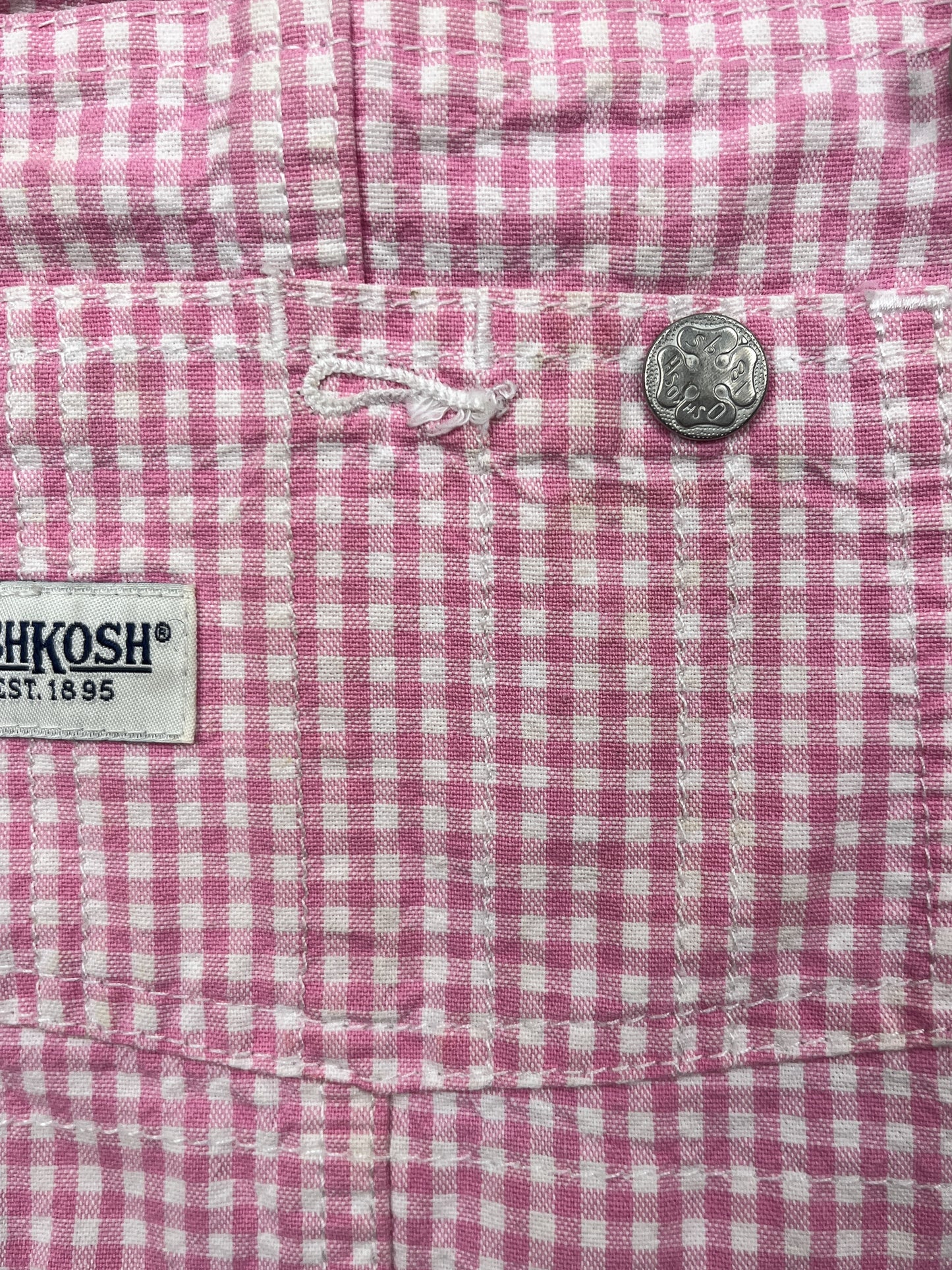 Vintage OshKosh Checkered Shortalls