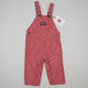 Red Vintage OshKosh Hickory Stripe Overalls