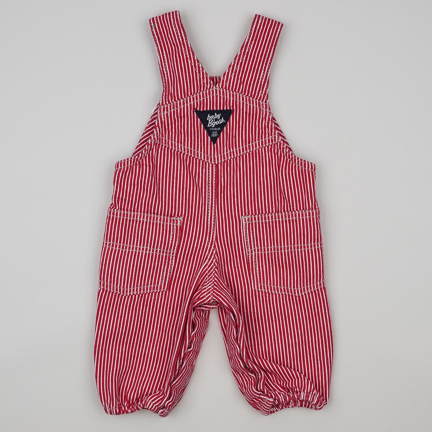 Red OshKosh Hickory Stripe Overalls