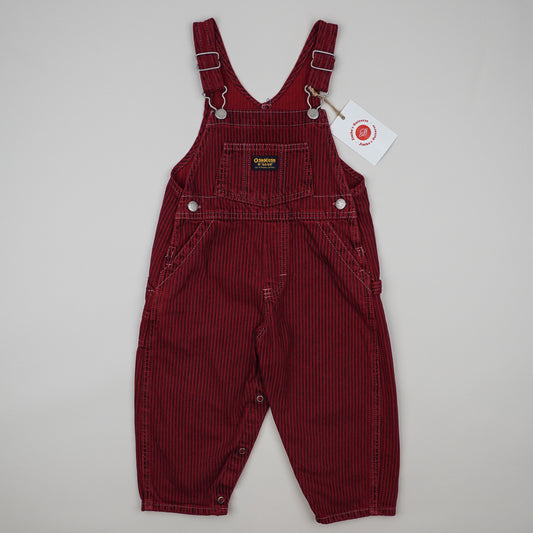 Red OshKosh Hickory Stripe Overalls