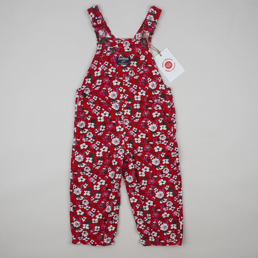 OshKosh Floral Corduroy Overalls