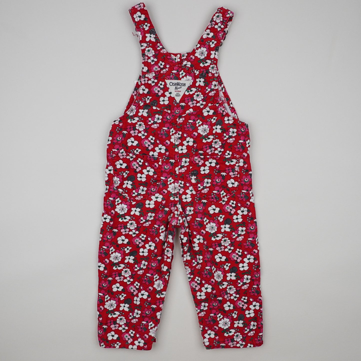 OshKosh Floral Corduroy Overalls