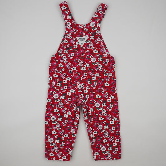 OshKosh Floral Corduroy Overalls