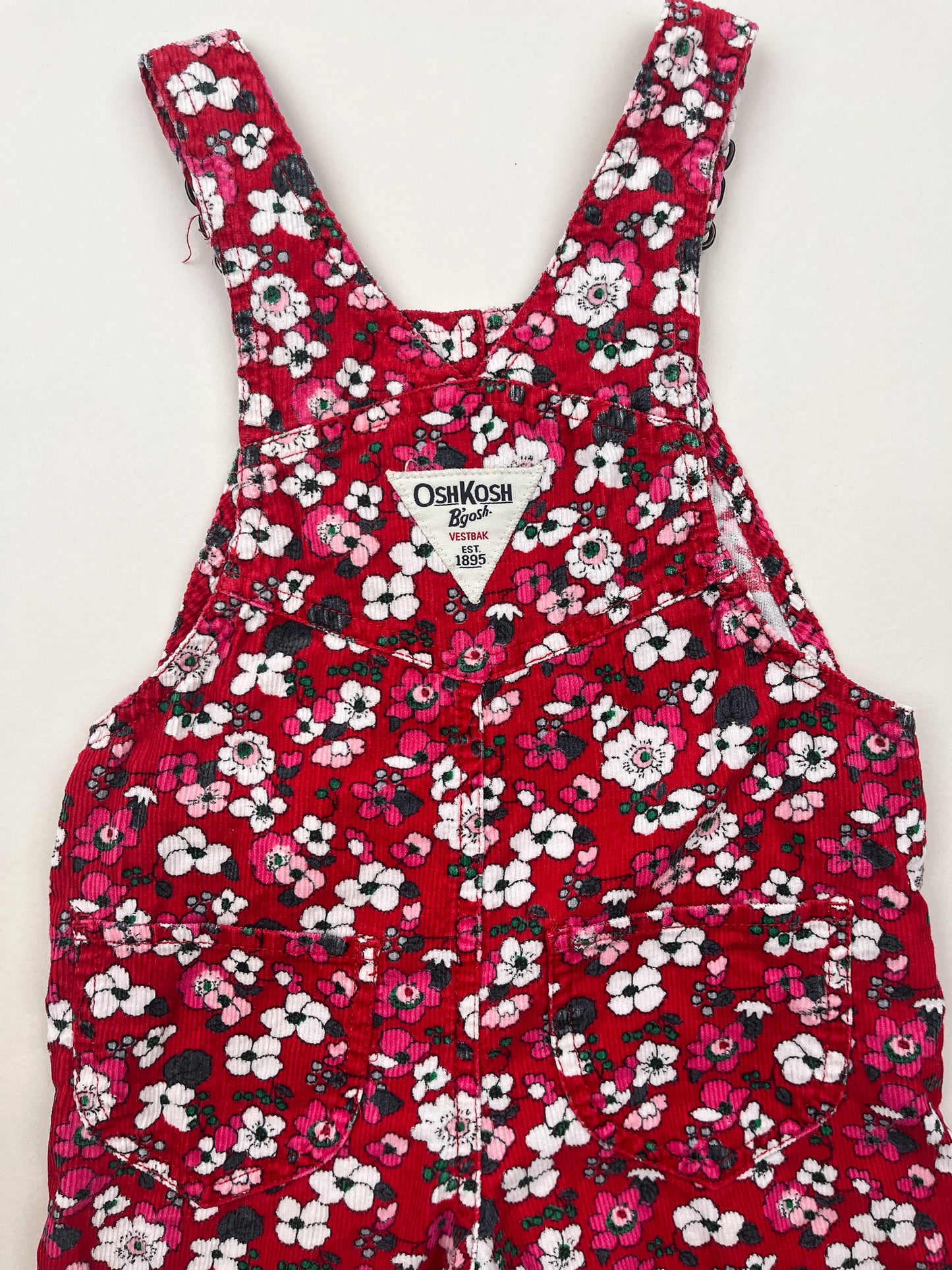 OshKosh Floral Corduroy Overalls