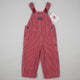 Red OshKosh Hickory Stripe Overalls