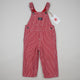 Red OshKosh Hickory Stripe Overalls