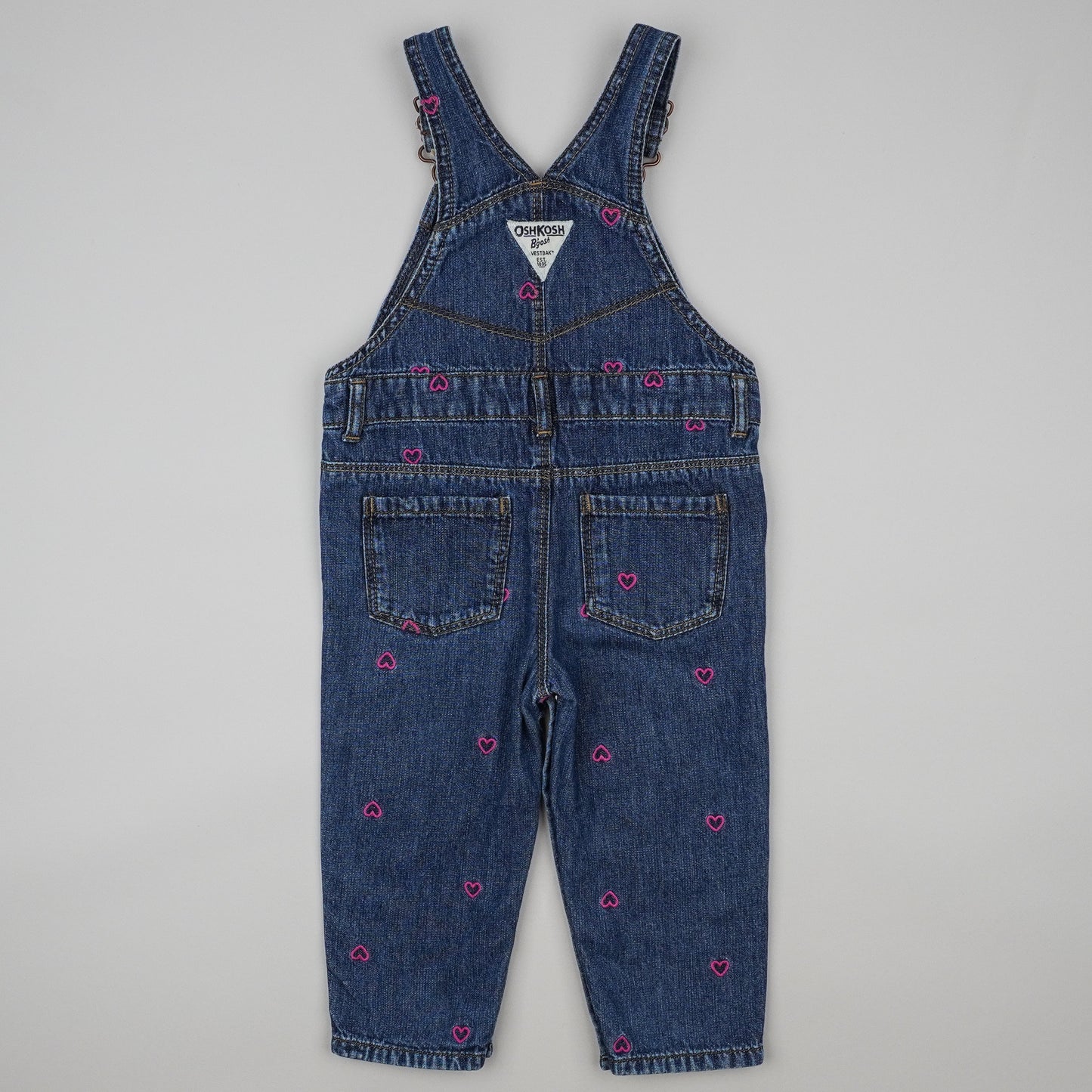 OshKosh Overalls with Embroidered Hearts