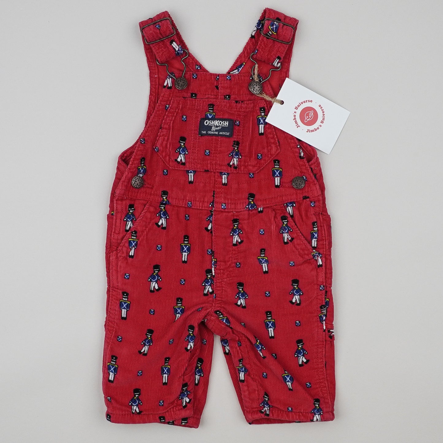 OshKosh Corduroy Overalls with Soldiers