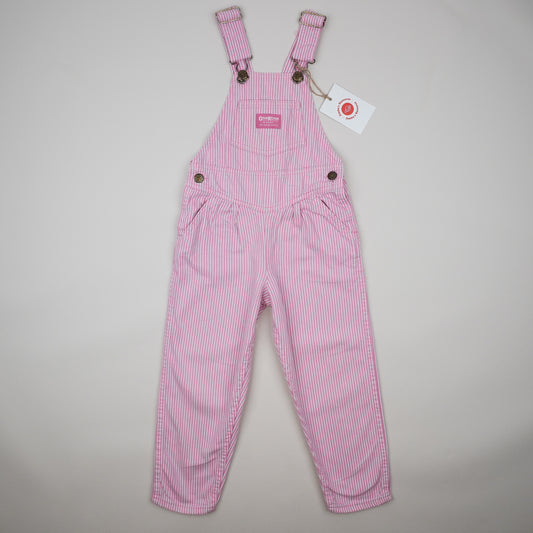 Pink Vintage OshKosh Hickory Stripe Overalls