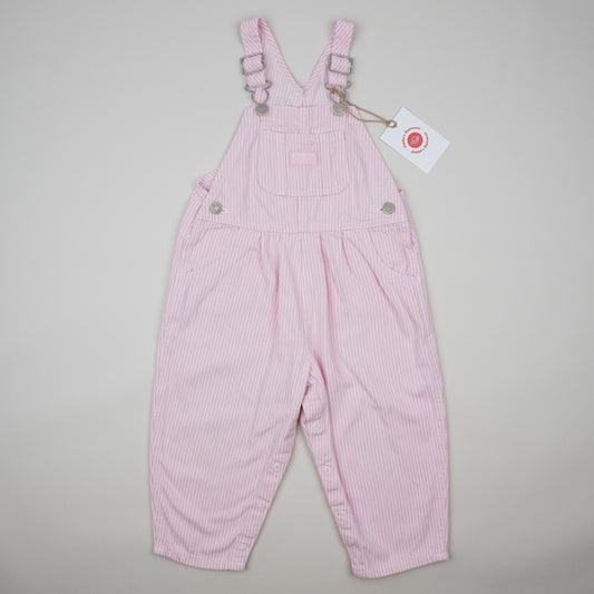 Pink Vintage Hickory Stripe Overalls