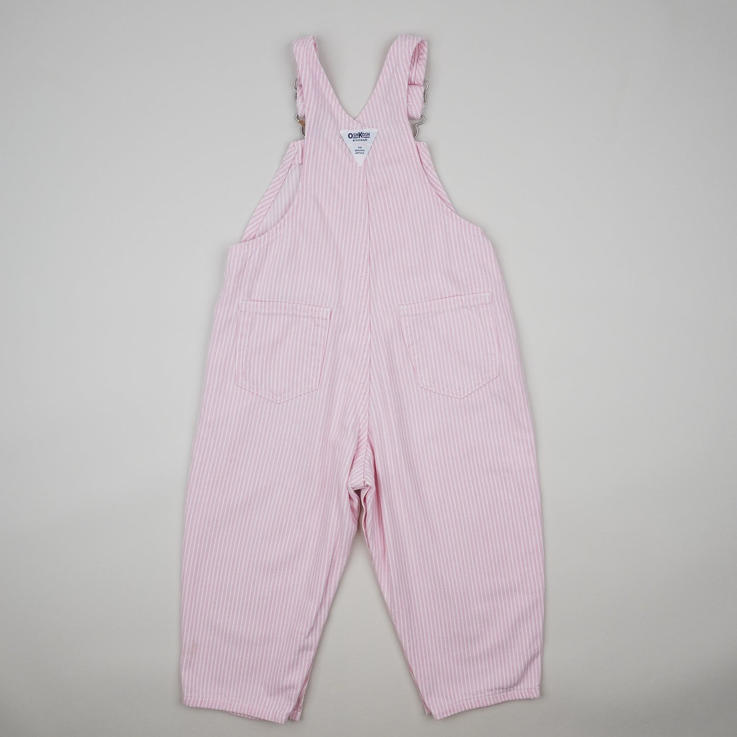 Pink Vintage Hickory Stripe Overalls