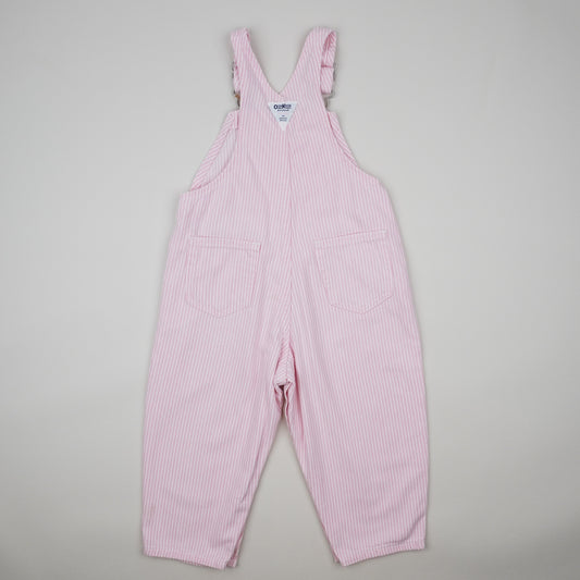 Pink Vintage Hickory Stripe Overalls