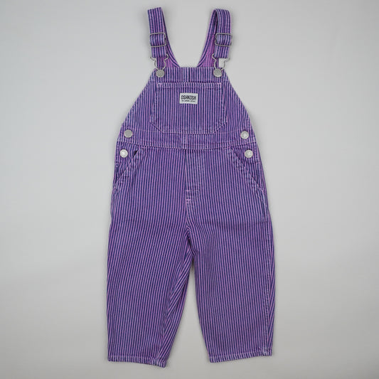 Purple OshKosh Hickory Stripe Overalls