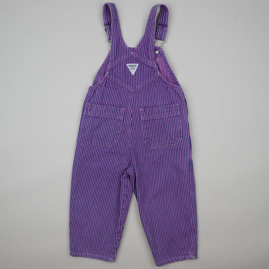 Purple OshKosh Hickory Stripe Overalls
