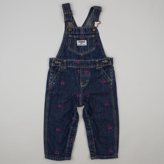 OshKosh Overalls with Embroidered Hearts