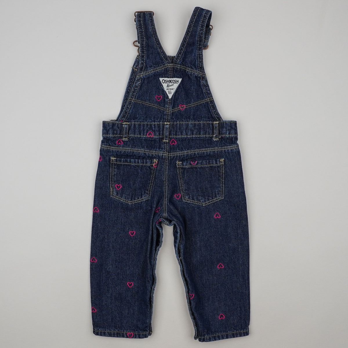 OshKosh Overalls with Embroidered Hearts