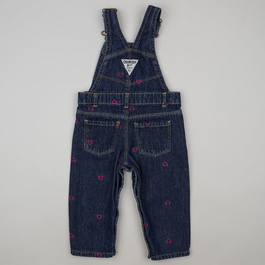 OshKosh Overalls with Embroidered Hearts